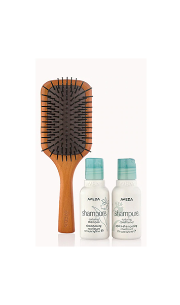 travel size shampure™ and brush set